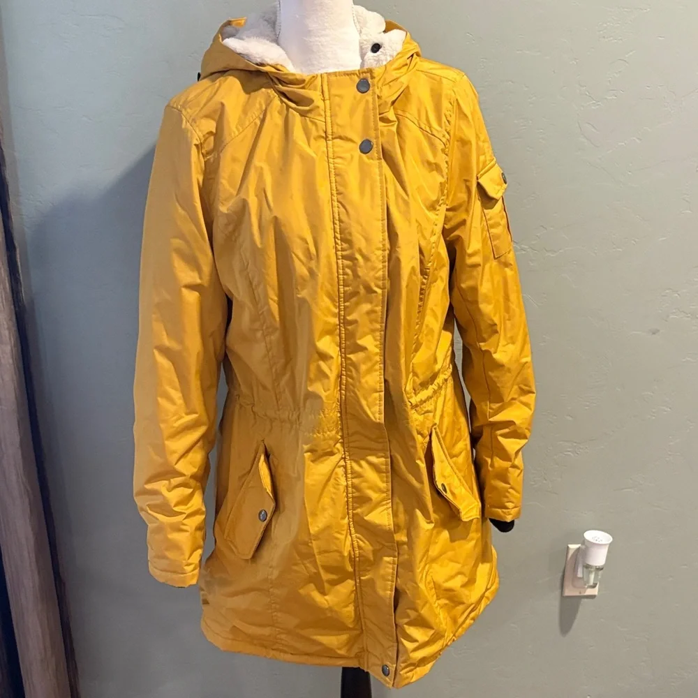 Urban Republic Yellow Utility Jacket with Hood and Water-Resistant Fabric - Picture 1 of 8